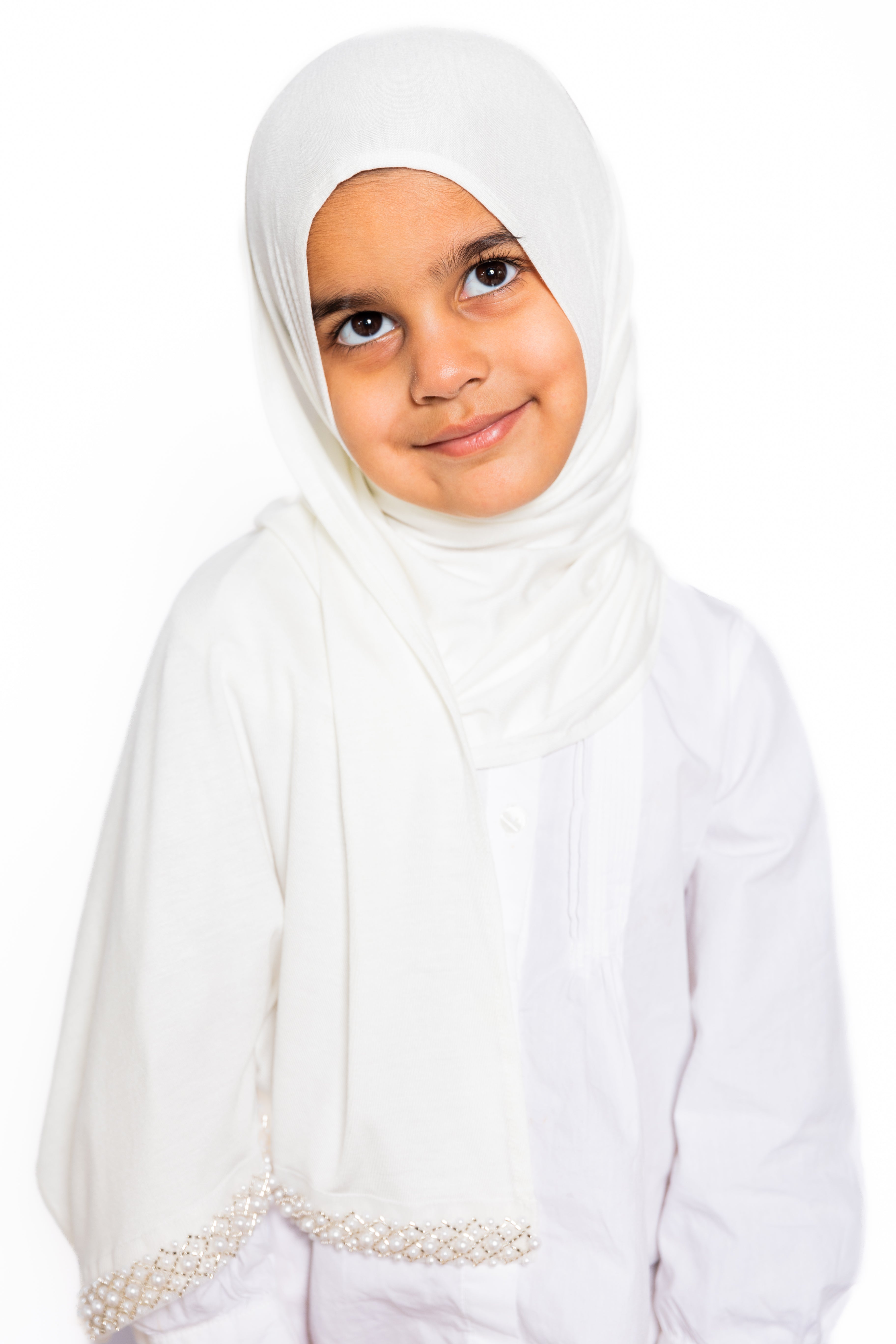 White Pearl Jersey Hijab