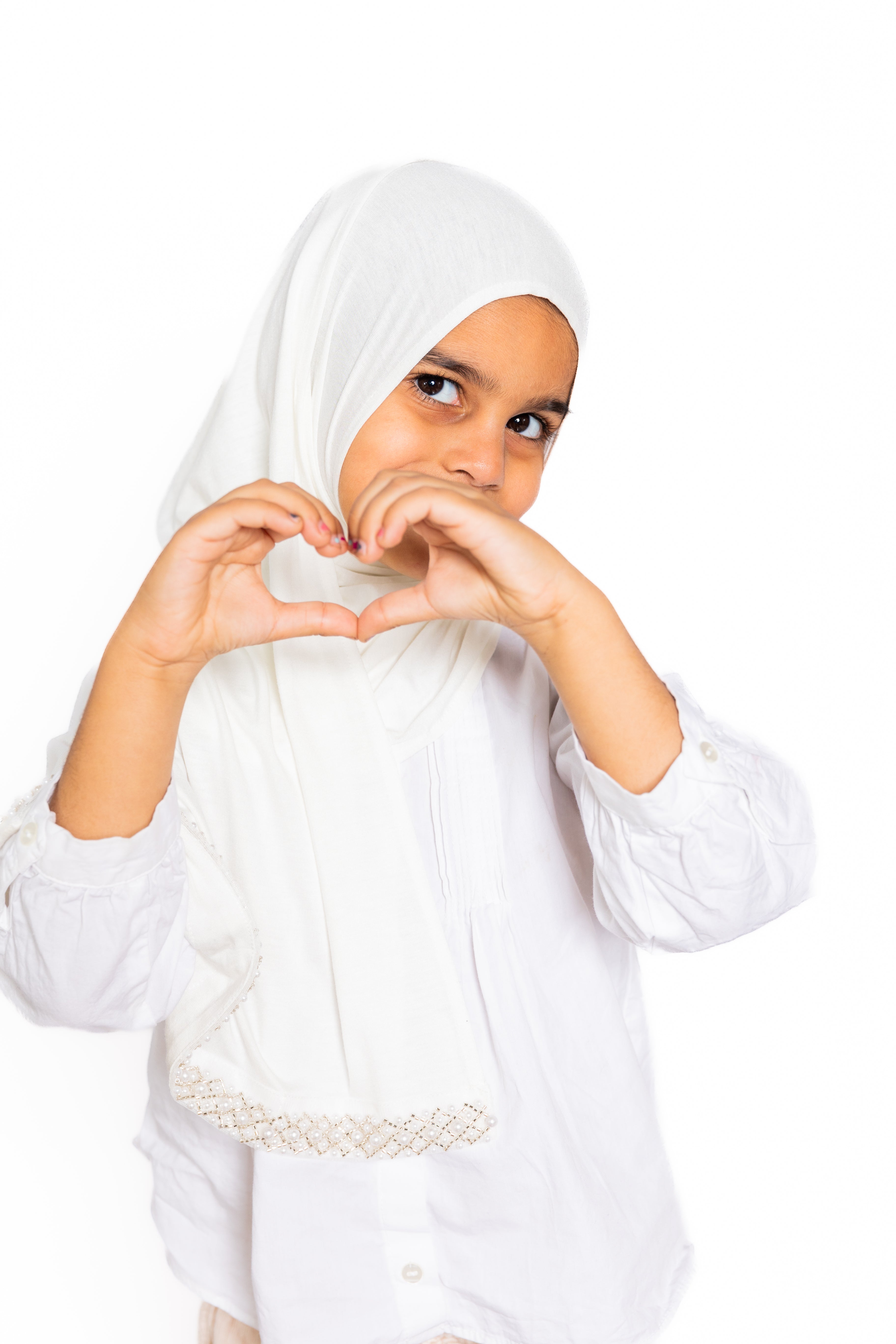 White Pearl Jersey Hijab