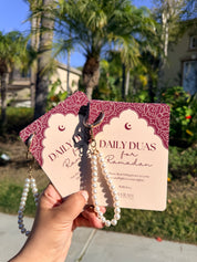 Daily Ramadan Dua Cards + Pearl Ringlet