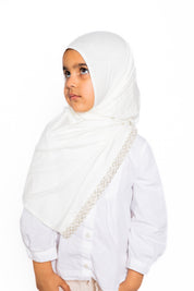 White Pearl Jersey Hijab