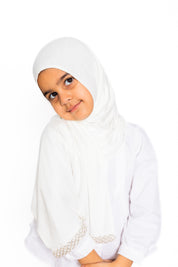 White Pearl Jersey Hijab