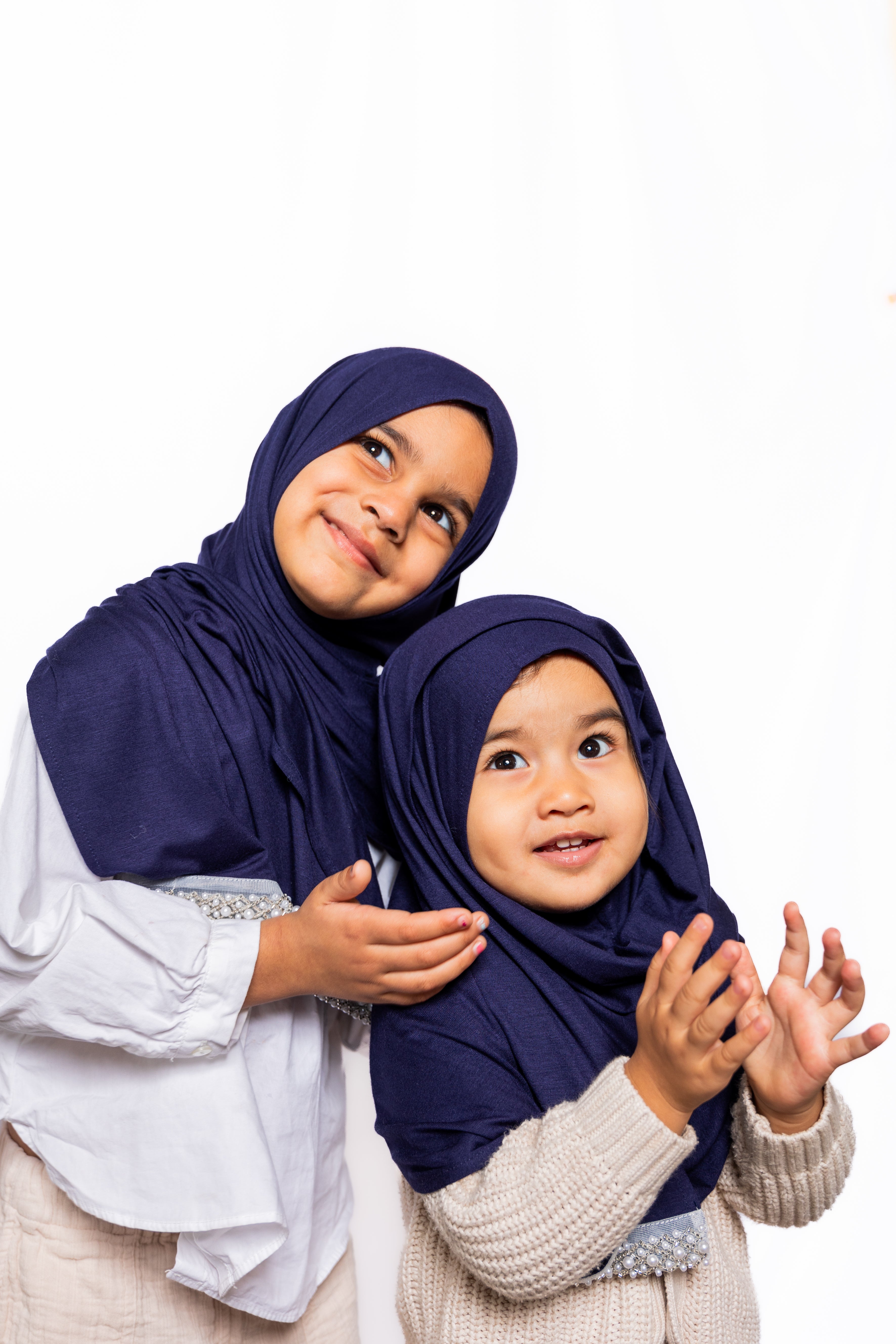 Navy Blue Pearl Jersey Hijab